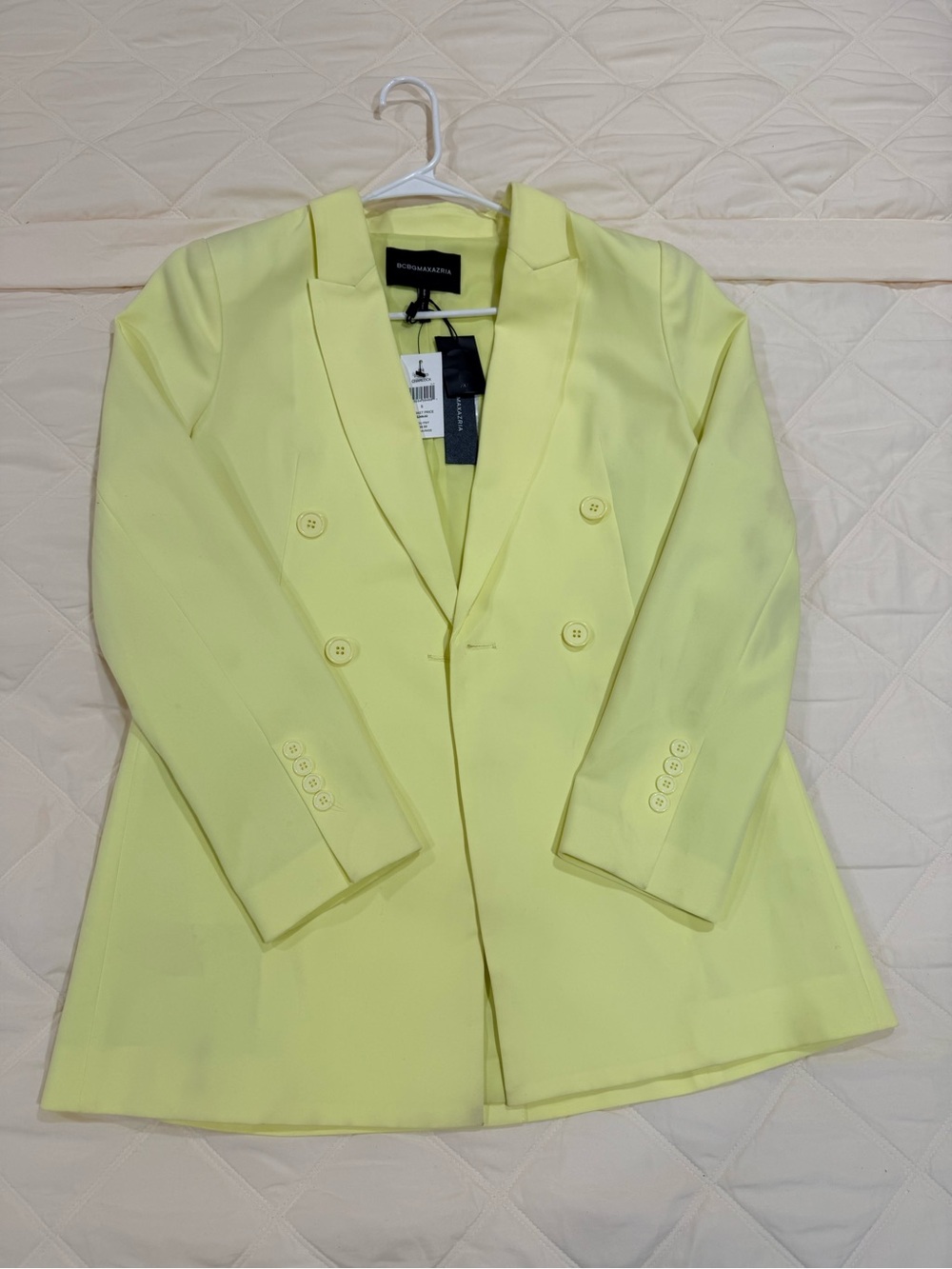 BCBGMaxAzria Yellow-Green
Double-Breasted Blazer Size S